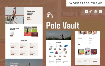 Стрибки у висоту - Легка атлетика, стрибки з жердиною, заходи WordPress Woocommerce Elementor тема
