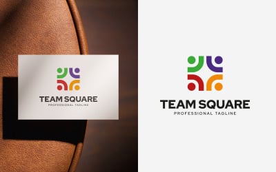 Mall för Team Square-logotypdesign