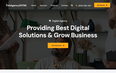 TishAgency2HTML – HTML-Vorlage für digitale Agenturen