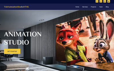 TishAnimationStudioHTML - HTML šablona Animation Studio