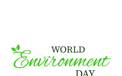 Logo de la Journée mondiale de l&amp;#39;environnement : célébration de l&amp;#39;écologie verte avec un motif de feuille pour la sensibilisation à la nature