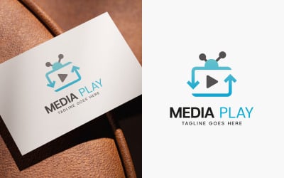 Conception de logo moderne pour les médias
