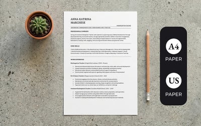 Kindergarten Teacher Resume • ATS Friendly Resume • MS Word, Google docs
