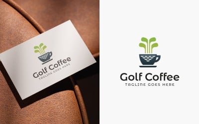 Modern Golf Coffee Logo Design
