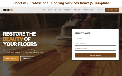 Professional Flooring Services React JS Template