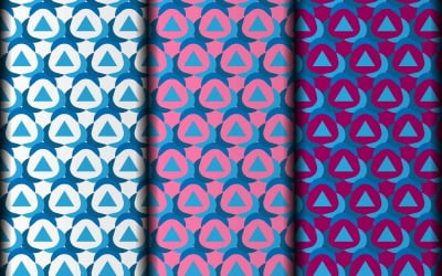 Trendy Abstract Memphis Style Pattern with Bold Shapes