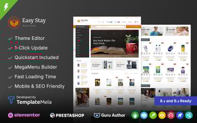 Easystay – Prestashop-Theme für Bücher- und Zeitschriftengeschäfte