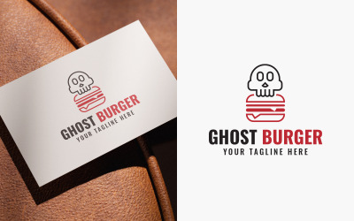 Ghost Burger Logo Design Template