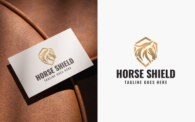 Horse Shield Logo Design Template