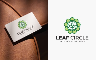 Leaf Circle Eco Logo Design