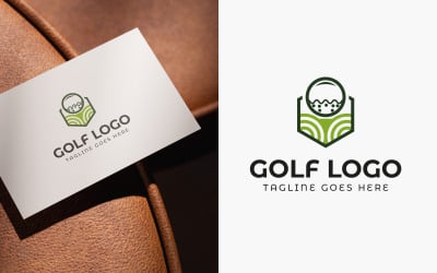 Design de logotipo de golfe moderno premium