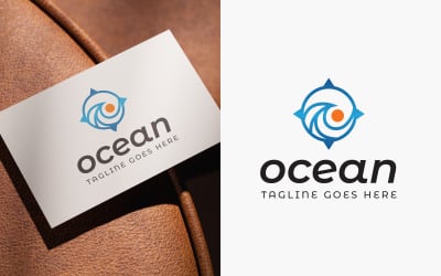 Modern Ocean Wave Logo Design