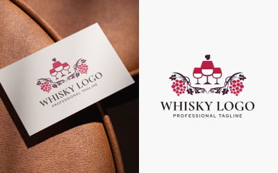 Modern Whisky Wine Logo Design