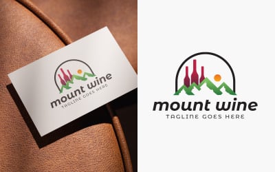 Mountain Wine Logo Design Template