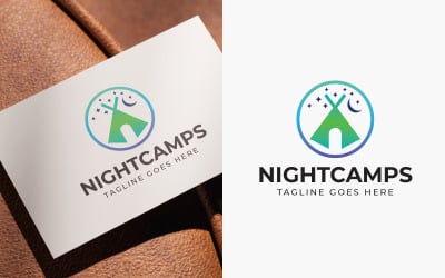 Night Camps Logo Design Template