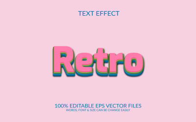 Retro 80s 3D Text Effect with Vintage Style Design