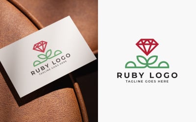 Ruby Gem Nature Logo Design