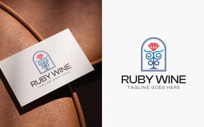 Ruby Wine Elegant Logo Design