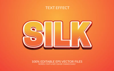 Silk vector editable 3d text effect design.