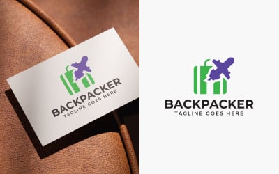 Backpacker Logo Design Template