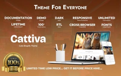 Cattiva – Shopify-thema met katten - OS 2.0