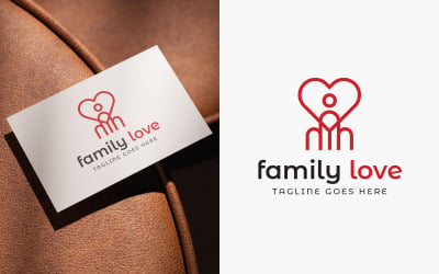 Family Love Logo Template Design
