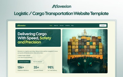 Movexion - Modèle Elementor pour la logistique et le transport