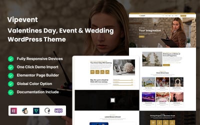 Vipevent - Tema WordPress WooCommerce para Dia dos Namorados, Eventos e Casamentos