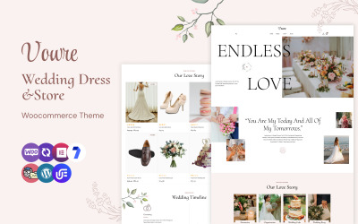 Vowre - Tema WooCommerce multiuso per negozi di matrimoni