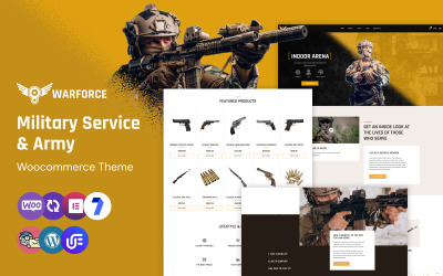 Warforce - Thème WooCommerce polyvalent pour magasin d&amp;#39;armes