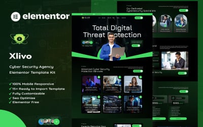 Xlivo - Sada Elementor pro agenturu kybernetické bezpečnosti