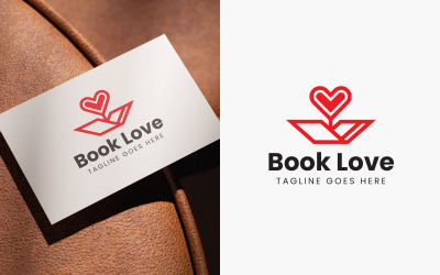 Bok Kärlek Logotyp Mall Design