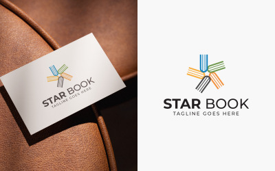 Colorful Star Book Logo Template