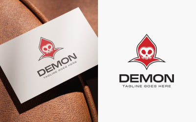 Demon Skull Logo Design Template