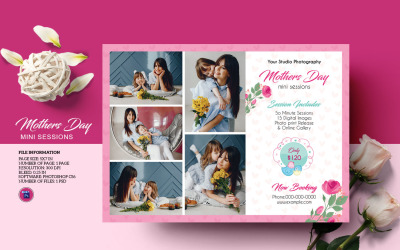Modello per mini sessione fotografica per la Festa della Mamma