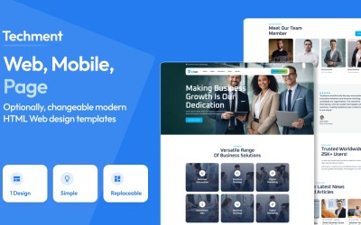 Techment - Šablona HTML pro obchodní strategii a poradenství
