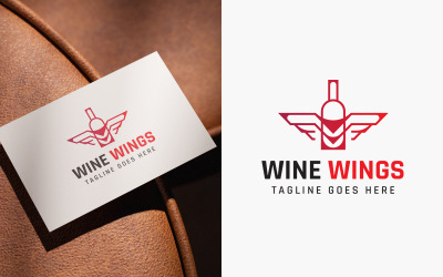 Шаблоны дизайна логотипа Wine Wings
