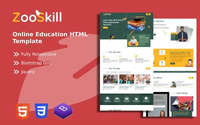 ZooSkill — HTML-шаблон веб-сайта для онлайн-образования