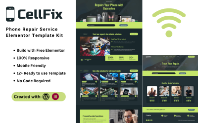CellFix - Комплект шаблонів Elementor для сервісу ремонту телефонів