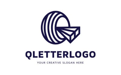 Design del logo con la lettera Q del cerchio