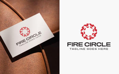 Fire Circle Logo Design Template