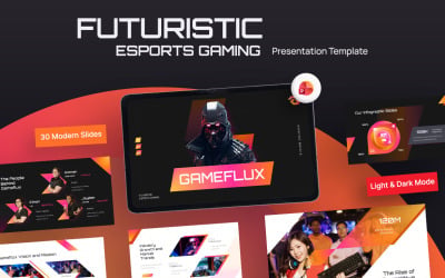 Gameflux - Présentation PowerPoint sur le jeu e-sport futuriste