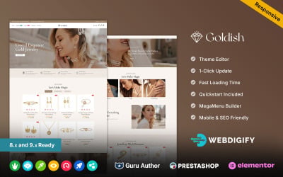 Goldish - Tema responsivo de PrestaShop para joyería, moda e imitación con Elementor