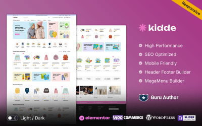 Kidde - Çocuk, Moda ve Oyuncak Mağazası Elementor WooCommerce Duyarlı Tema