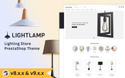 Lightlamp - тема PrestaShop для магазину освітлення, мистецтва, домашнього декору та меблів