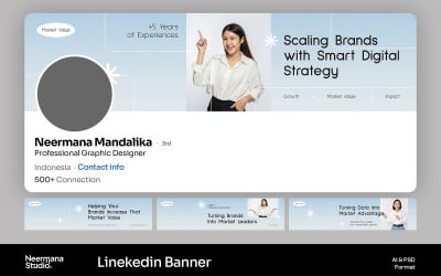 Minimal modern LinkedIn-banner