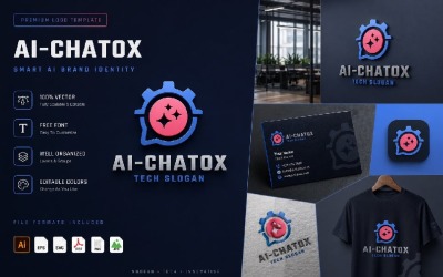 Modern AI Chat Tech-logotypmall