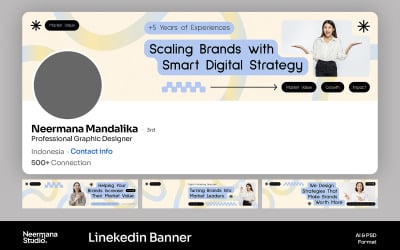 Modern tonad LinkedIn-banner