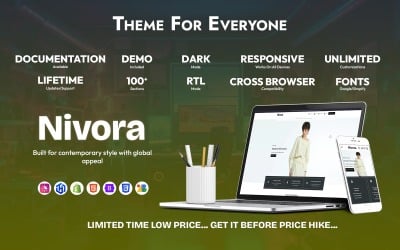 Nivora Shopify Theme – Built for contemporary style with global appeal