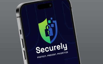 Säkert. Mall för cybersäkerhetslogotyp
